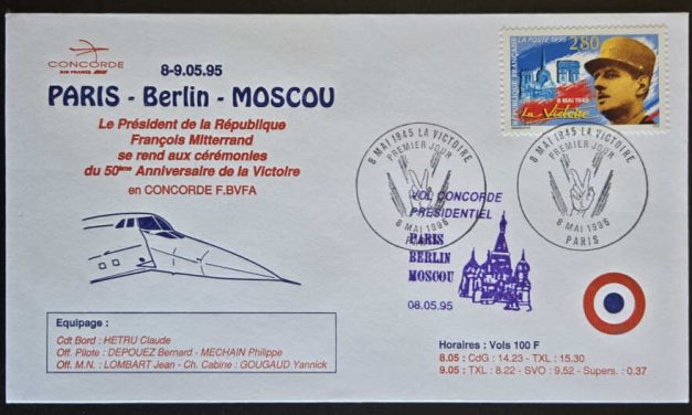 Concorde 8 May 1995 Presidential Flight Cover to Berlin and Moscow FDC