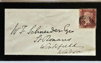 G.B. #20 8 Sep 1859 1d Red Mourning Cover