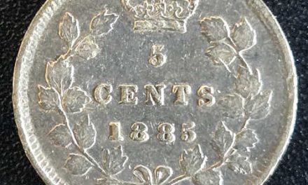 Dominion of Canada VF20 1885 QV Silver 5 Cents, Large 5