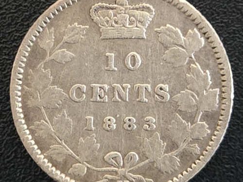 Dominion of Canada F12 1883H Silver 10 Cents