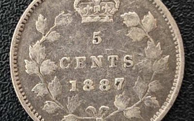 Dominion of Canada EF 1887 5c Silver