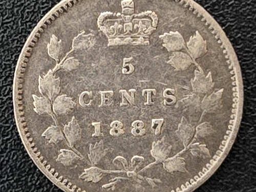 Dominion of Canada EF 1887 5c Silver