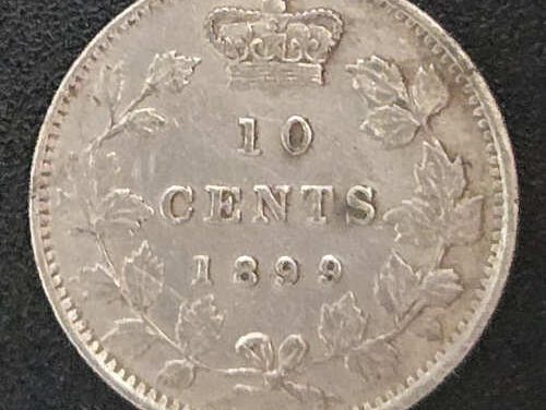 Dominion of Canada EF40 1899 Large 9 Silver 10 Cents