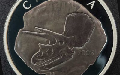 Canada Proof 2008 pure Silver Triceratops $4 #8427/13046