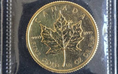 Canada BU 1985 .9999 fine 1/4oz Gold $10 Maple Leaf