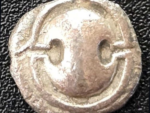 Greek-Boeotia, Mycalessus 357-374 BC .8gm Silver Obol