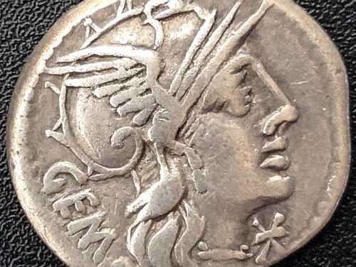 M. Aburius M.f. Geminus 132 BC 4gm Silver Denarius