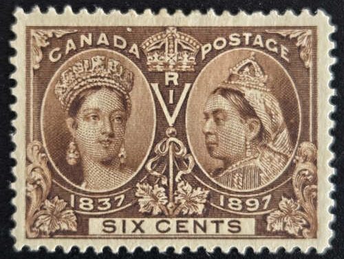 Canada #55 VF Mint 1897 6c Jubilee, 2017 Gratton Certificate