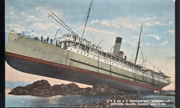 C.P.R. S.S. Princess May Unu colour Alaska Shipwreck Postcard