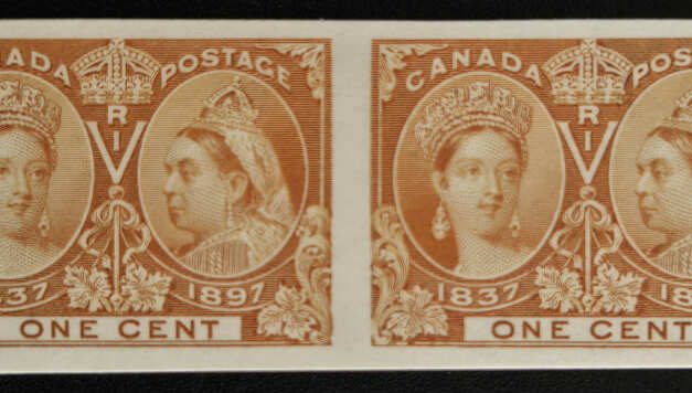 Canada #51P VF 1897 1c Plate Proof Pair, 2000 issued