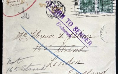 Dead Letter Office 12 Deb 1927 2c Returned Toronto Cover to UK