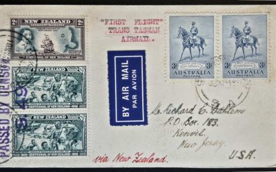Australia/N.Z. 30 Apr 1940 9d Censored mixed franked FFC to US