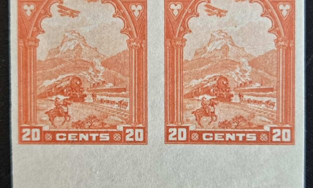 Canada #E3a VF Mint HR 1927 20c Imperf Pair, 250 made