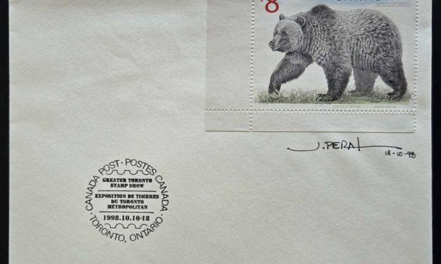 Canada #1684 18 Oct 1999 $8 Bear designer-signed Show Cover