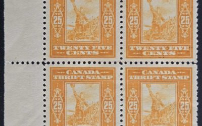 Canada #FWS1 VFNH 1918 25c Block (4)