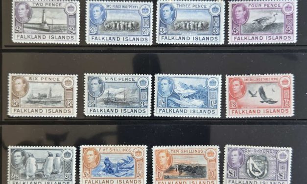 Falkland Islands #84-96, 101-2 Mint 1938/1949 Geo VI Set (18)