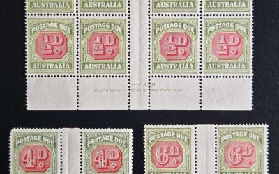 Australia #J64, J68-9 NH 1938 Inscription Gutter Blk trio (20)