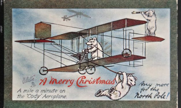 A Mile a Minute on the Cody Plane 22 Dec 1910 1/2d Christmas Card