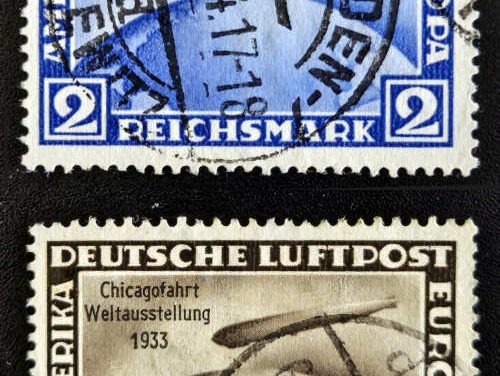 Germany #C44-C45 Used 1933 Zeppelin Airmail duo