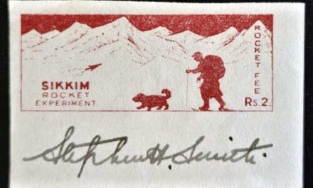 Sikkim Rocket Experiment NH Smith signed 1935 2R label