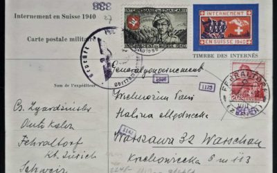 Switzerland 20 Feb 1941 Internment Military Postcard to Warsaw (3)