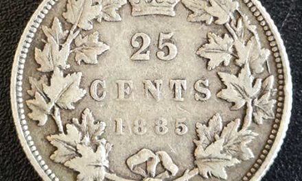 Dominion of Canada F15 1885 Curved 5 Silver 25 Cents