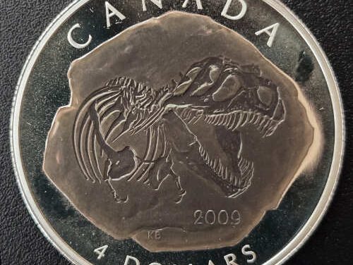 Canada Proof 2009 fine Silver $4 T-Rex #5630/13572