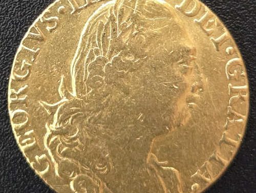 G.B. VF 1776 George III Gold Spade Guinea .2462oz AGW