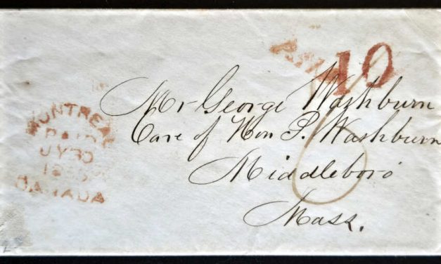 Canada East 30 Jy 1855 Pd 10 Montreal Tombstone Cross Border Cvr