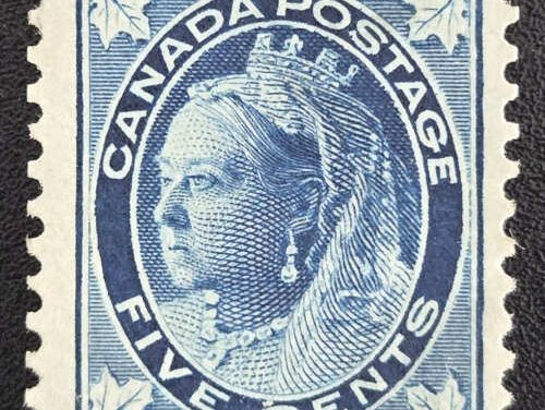 Canada #70 Unu 1897 5c QV Leaf