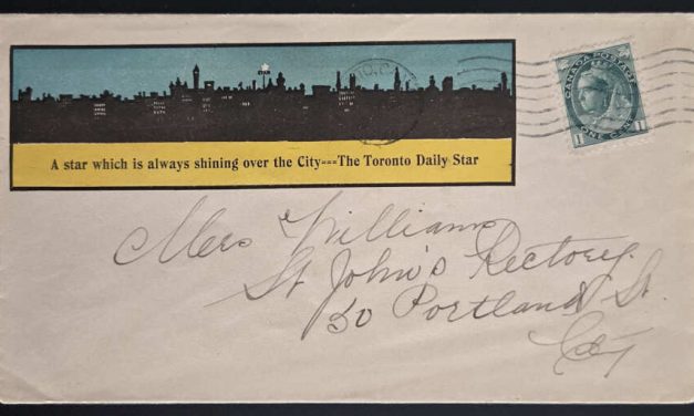 Toronto Daily Star #75 unsealed 1c local colour Advertising Cover