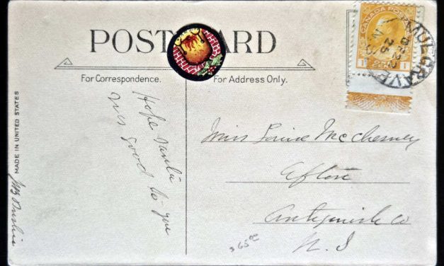 Canada #105LW 22 Dec 1925 1c Lathework Used Christmas Postcard