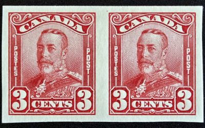 Canada #151 VF Mint LH 1928 3c George V Imperf Pr, 250 made