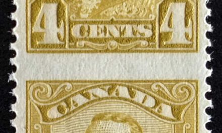 Canada #152c Never Hinged 1929 4c George V Perf by Imperf Pair
