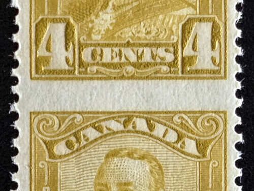 Canada #152c Never Hinged 1929 4c George V Perf by Imperf Pair