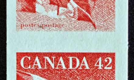 Canada #1394a VFNH 1991 42c Flag Imperf Pair