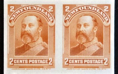 Newfoundland #81P VF 1897/1901 2c dual Imprint Pl. Proof Pair