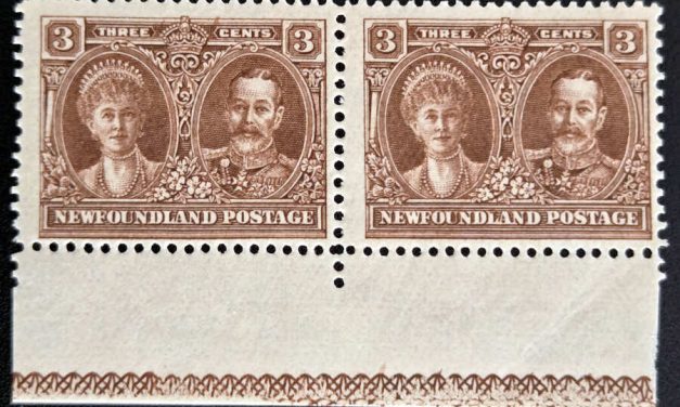 Newfoundland #147LW Fine Never Hinged 1928 3c Lathework Pr