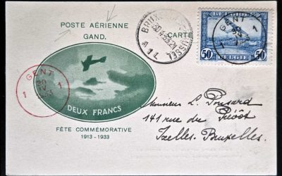 Belgium #C1 30 Apr 1933 50c Ghent Charity Flight Card (1)