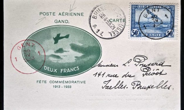 Belgium #C1 30 Apr 1933 50c Ghent Charity Flight Card (1)