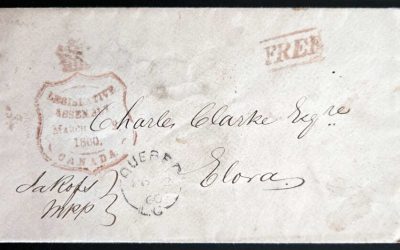Quebec, LC 2 Mar 1860 Free John Rolph/Charles Clarke MLA Cover