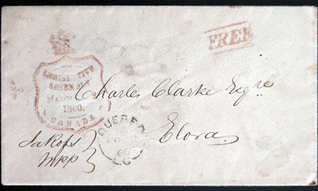 Quebec, LC 2 Mar 1860 Free John Rolph/Charles Clarke MLA Cover