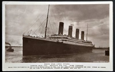 White Star Liner Titanic 23 Jul 1912 1/2d real photo Postcard