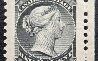 Canada #34 XFNH right margin 1870 1/2c Small Queen