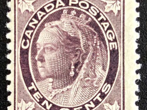 Canada #73 Fine Never Hinged 1897 10c QV Maple Leaf