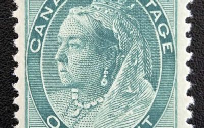 Canada #75 VFNH 1898 1c QV Numeral shade
