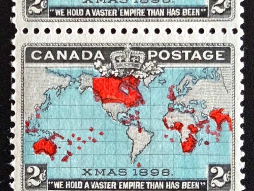 Canada #86b Never Hinged 1898 2c Map sheet margin Pair w/ shifts