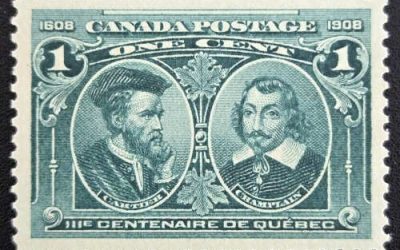 Canada #97 VFNH 1908 1c Quebec selected for centering