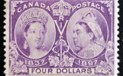 Canada #54 Fine Mint 1897 $4 Jubilee