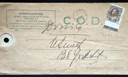 Canada #108LW 19 May 1923 3c Lathework C.O.D. Cover ex Steinhart